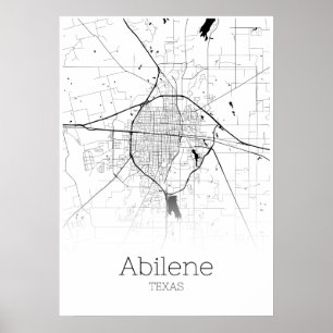 Abilene Map - Texas - City Map Poster