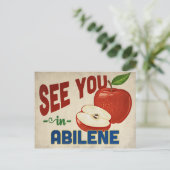 Abilene Texas Apple - Vintage Travel Briefkaart (Staand voorkant)