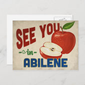 Abilene Texas Apple - Vintage Travel Briefkaart (Voorkant / Achterkant)
