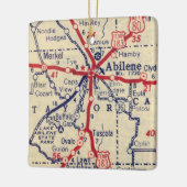 Abilene TX 1941 Map Keramisch Ornament (Links)