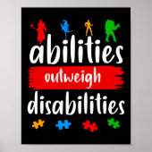 Abilities Outweigh Disabilities Autism Awareness Poster (Voorkant)