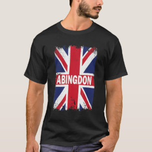 Abingdon - Engeland stad met Britse vlag T-shirt