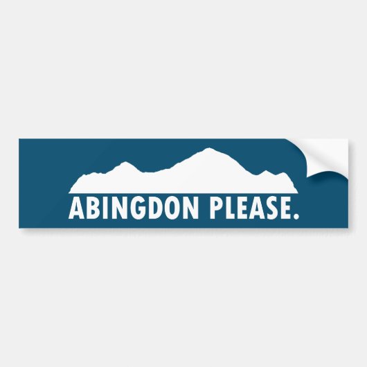 Abingdon Virginia alsjeblieft Bumpersticker (Voorkant)