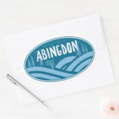 Abingdon Virginia Buitenshuis Ovale Sticker (Envelop)