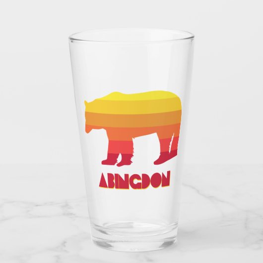 Abingdon Virginia Regenboogbeer Glas (Voorkant)