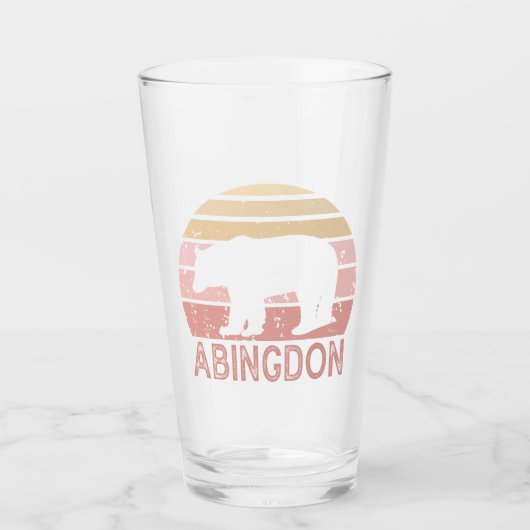 Abingdon Virginia Retro Beer Glas (Voorkant)