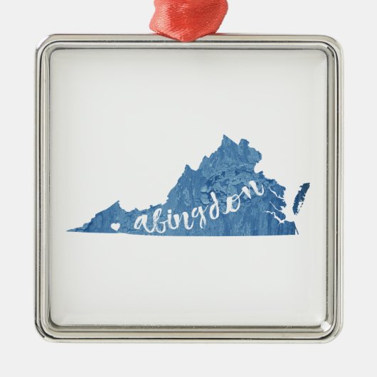 Abingdon Virginia Wood Grain Metalen Ornament (Voorkant)