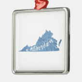 Abingdon Virginia Wood Grain Metalen Ornament (Links)