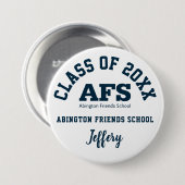 Abington Friends School Button Logo Custom (Voorkant /achterkant)