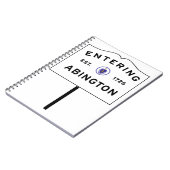 Abington, Massachusetts, stad invoeren teken Notitieboek (Linkerzijde)