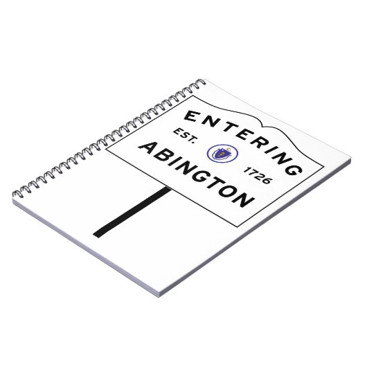Abington, Massachusetts, stad invoeren teken Notitieboek (Linkerzijde)