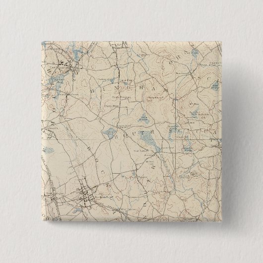 Abington, Massachusetts Vierkante Button 5,1 Cm (Voorkant)