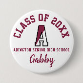 Abington Senior High School Button Logo Custom (Voorkant)