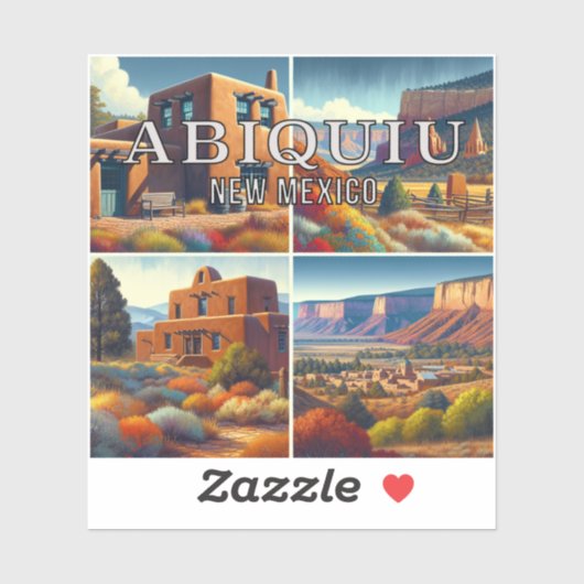 Abiquiu New Mexico 3 inch Vinyl Sticker (Vel)