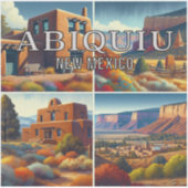 Abiquiu New Mexico 3 inch Vinyl Sticker (Voorkant)