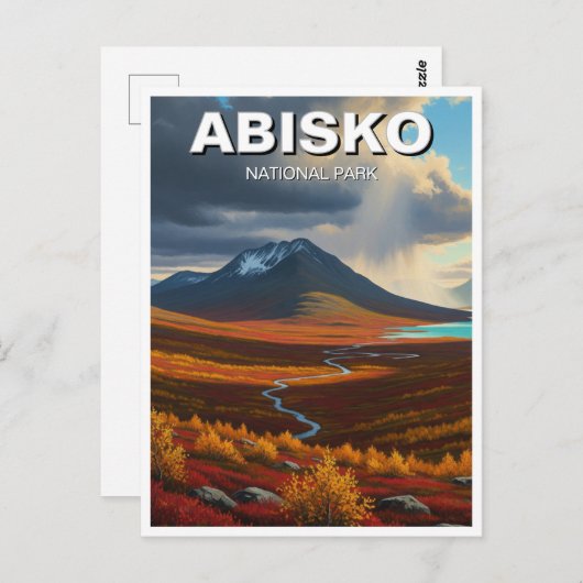 Abisko Nationaal Park Zweden Reizen Briefkaart (Voorkant / Achterkant)