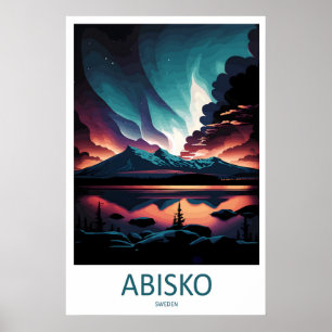 Abisko Vintage Reisposter Skigebied Nationaal Park Poster