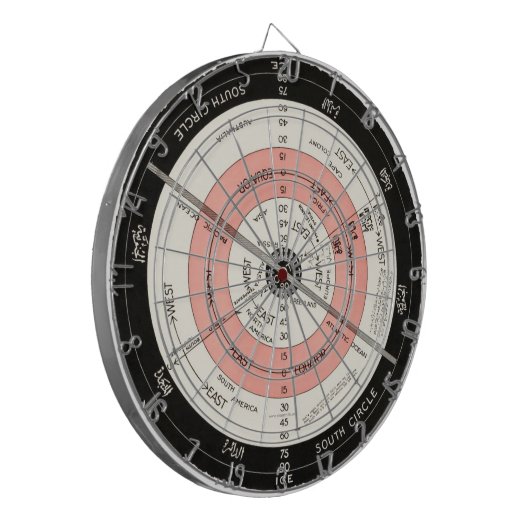 Abizaïde vlakke ondergrond, Briefpapier grondkunst Dartbord (Voorkant Links)