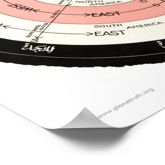 Abizaïde "vlakke oppervlakte, Briefpapier aarde" k Poster (Hoek)