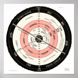 Abizaïde "vlakke oppervlakte, Briefpapier aarde" k Poster