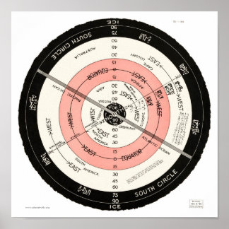 Abizaïde "vlakke oppervlakte, Briefpapier aarde" k Poster