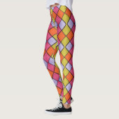 ABL - 0215 - Paarse-Groene-Oranje - Leggings (Links)