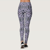 ABL - 129 - Paarse en zwarte ontwerp - Leggings (Achterkant)