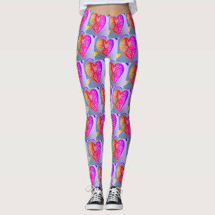 ABL - 161 - Roze harten - leggings