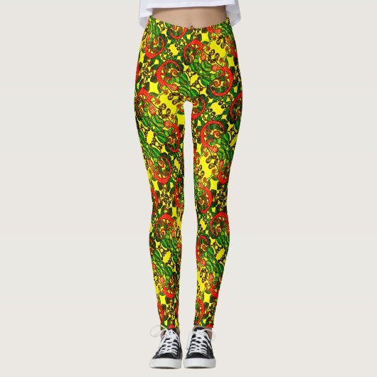 ABL - 304 - Red Gecko - Leggings (Voorkant)