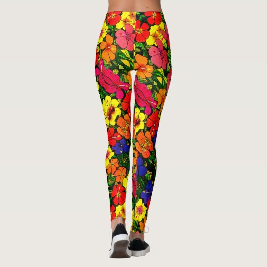 ABL - 309 - Hibiscus Color - Leggings (Achterkant)
