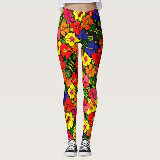 ABL - 309 - Hibiscus Color - Leggings (Voorkant)