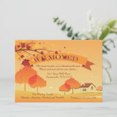 Ablaze met najaarkleuren die aankondigingen verpla (Staand voorkant)