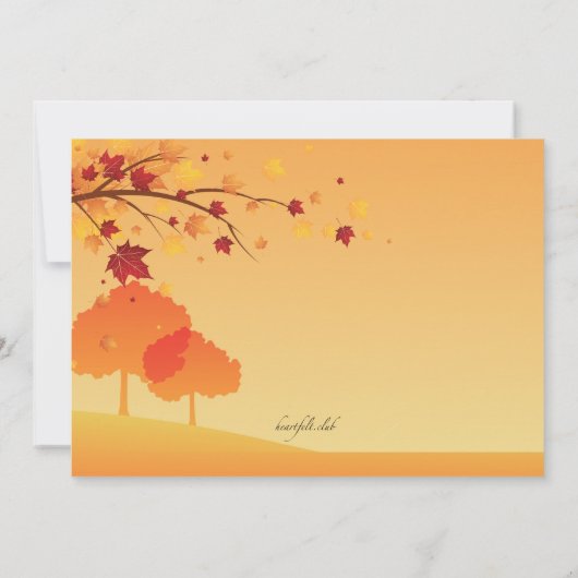 Ablaze met najaarkleuren die aankondigingen verpla (Achterkant)