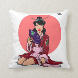 Able Abe Studios Painting Geisha Sierkussen