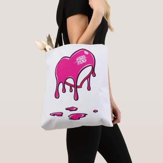 Able Abe Studios Snoep drip hart schoudertas Tote Bag (Dichtbij)