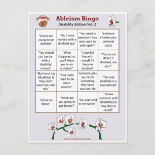 Ableism Bingo Kaart Disability Edition Volume 2