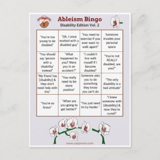 Ableism Bingo Kaart Handicap Editie Volume 2