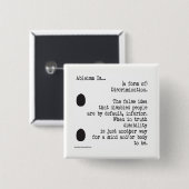 Ableïsme is... vierkante button 5,1 cm (Voorkant /achterkant)