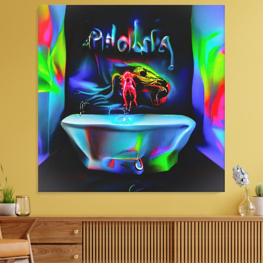 Ablutofobie 2 canvas afdruk (Insitu (Woonkamer))