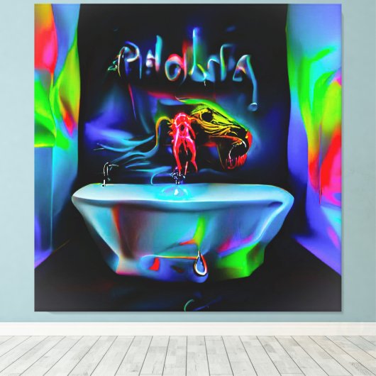 Ablutofobie 2 canvas afdruk (Insitu (Houten vloer))