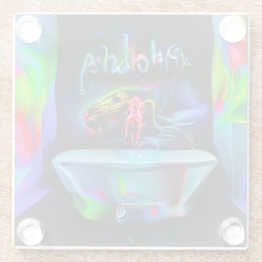 Ablutofobie 2 glazen onderzetter (Achterkant)