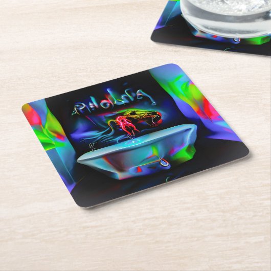 Ablutofobie 2 kartonnen onderzetters (Schuin)