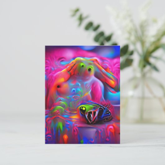 Ablutofobie Briefkaart (Staand voorkant)