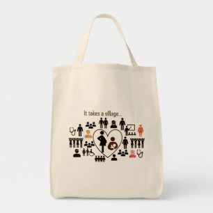 ABM Boodschappentas 'It Takes a Village' Tote Bag