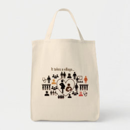 ABM It Takes a Village Grocery Tote Tote Bag