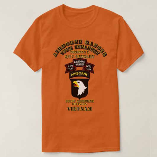 ABN RGR 2 17 CAV 101ABN Div Vietnam T-shirt (Design voorkant)