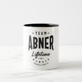 Abner Lifetime Lid met persoonlijke naam Abner Tweekleurige Koffiemok (Center)