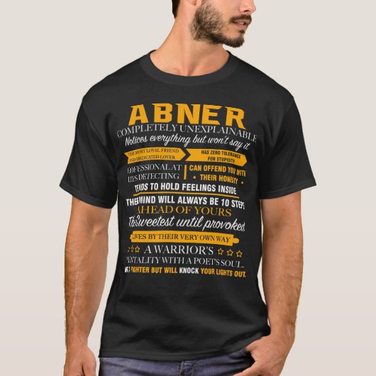 ABNER volledig onverklaarbaar T-shirt (Voorkant)