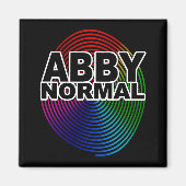 Abnormale Abby Normaal gekleurd met gewarmde spira Magneet (Voorkant)