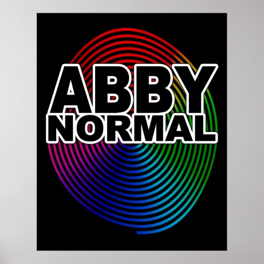 Abnormale Abby Normaal gekleurd met gewarmde spira Poster (Voorkant)
